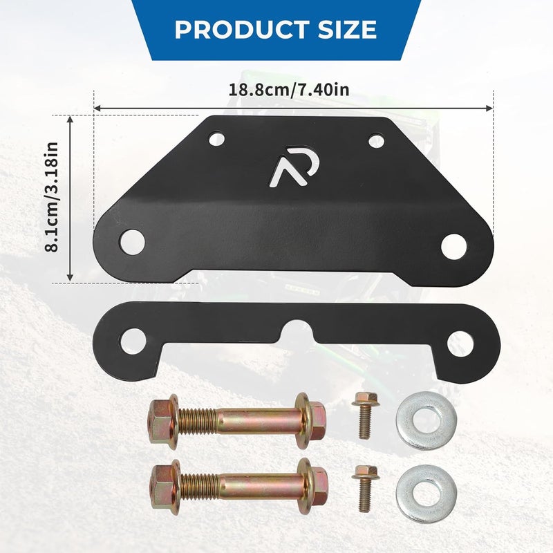 WIKIBB Front Shock Mount Braces Plate Kit For Kawasaki KRX 1000 Front Shock Mount Braces with 2PCS Shock Reinforcement Brackets,2PCS Grade 10.9 Shock Bolts Nuts - Image 5